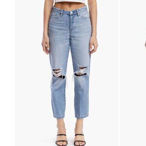 Blank NYC The Baxter Ribcage Straight High Rise Distressed Jeans